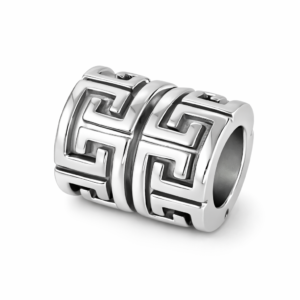 Charms ze srebra przekładka, tuleja z greckim wzorem